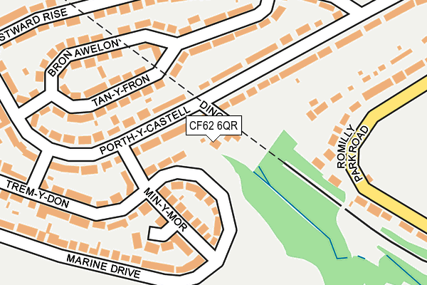 CF62 6QR map - OS OpenMap – Local (Ordnance Survey)