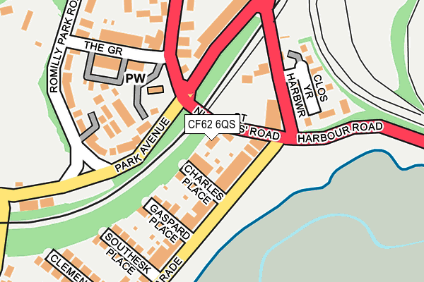 CF62 6QS map - OS OpenMap – Local (Ordnance Survey)