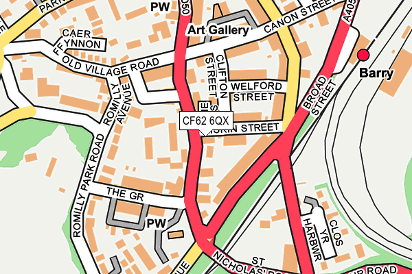 CF62 6QX map - OS OpenMap – Local (Ordnance Survey)