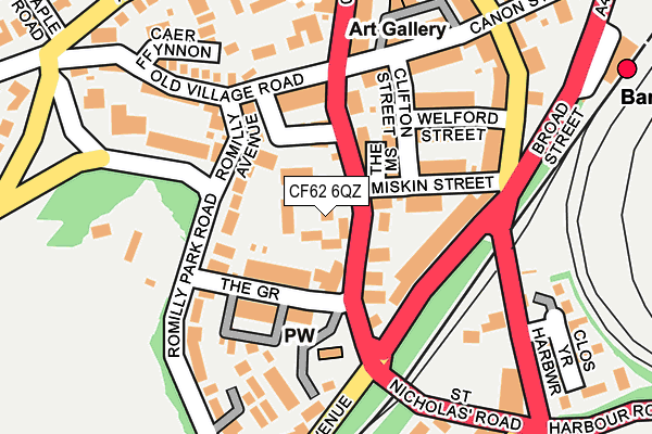 CF62 6QZ map - OS OpenMap – Local (Ordnance Survey)