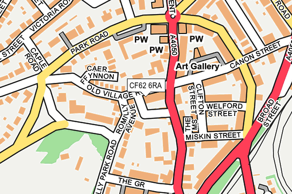 CF62 6RA map - OS OpenMap – Local (Ordnance Survey)