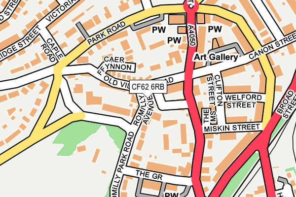 CF62 6RB map - OS OpenMap – Local (Ordnance Survey)