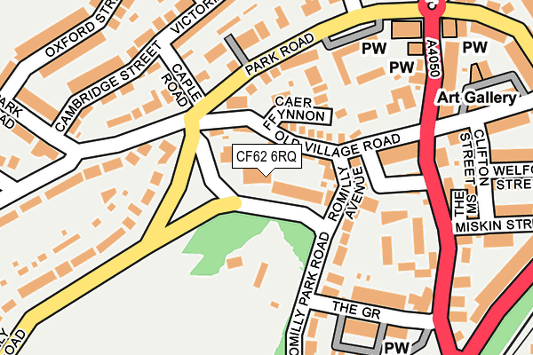 CF62 6RQ map - OS OpenMap – Local (Ordnance Survey)