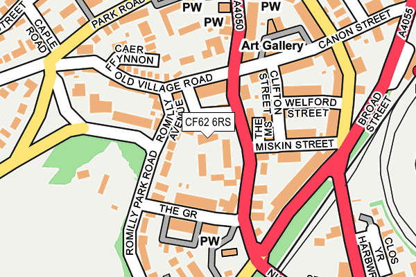 CF62 6RS map - OS OpenMap – Local (Ordnance Survey)