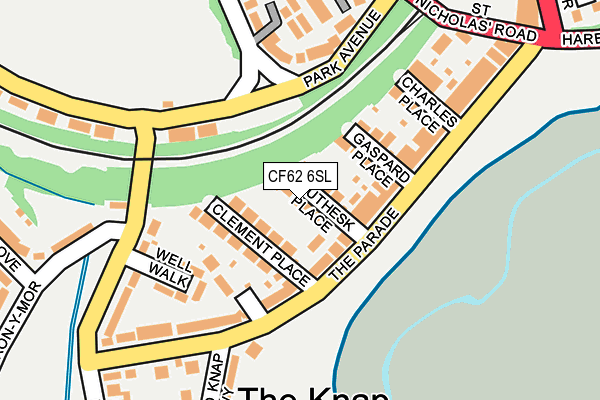 CF62 6SL map - OS OpenMap – Local (Ordnance Survey)