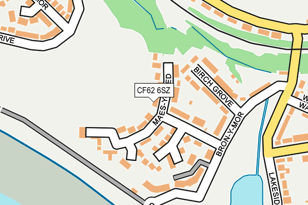 CF62 6SZ map - OS OpenMap – Local (Ordnance Survey)