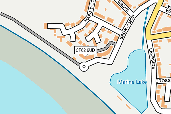 CF62 6UD map - OS OpenMap – Local (Ordnance Survey)
