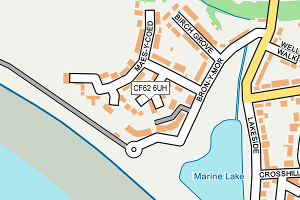 CF62 6UH map - OS OpenMap – Local (Ordnance Survey)