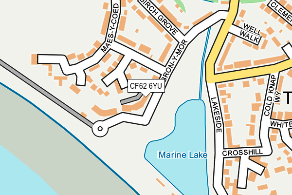 CF62 6YU map - OS OpenMap – Local (Ordnance Survey)