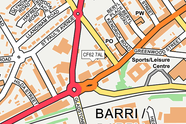 Map of BARRY KYOKUSHIN KARATE CLUB LTD at local scale