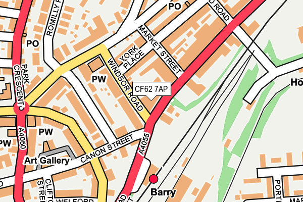 CF62 7AP map - OS OpenMap – Local (Ordnance Survey)