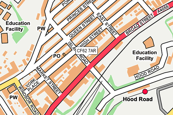 CF62 7AR map - OS OpenMap – Local (Ordnance Survey)