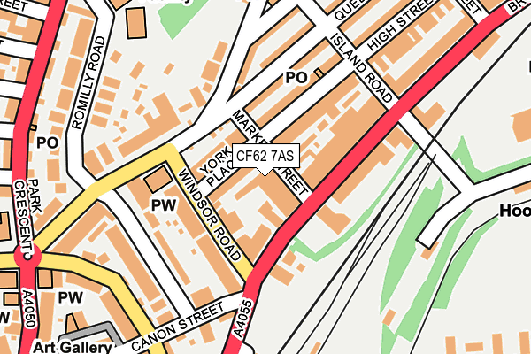 CF62 7AS map - OS OpenMap – Local (Ordnance Survey)