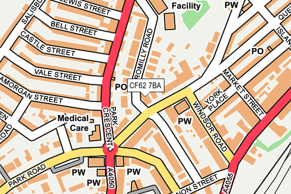 CF62 7BA map - OS OpenMap – Local (Ordnance Survey)