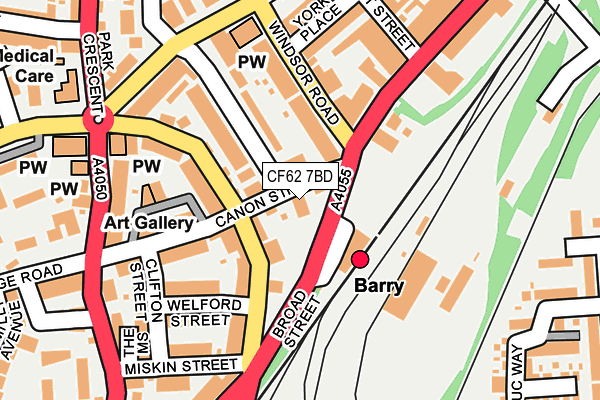 CF62 7BD map - OS OpenMap – Local (Ordnance Survey)