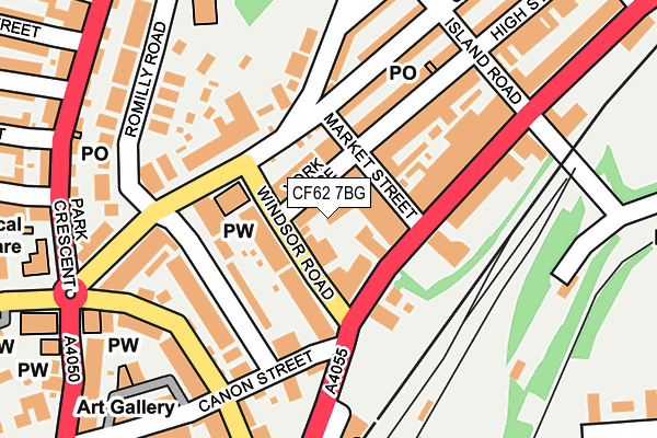 CF62 7BG map - OS OpenMap – Local (Ordnance Survey)