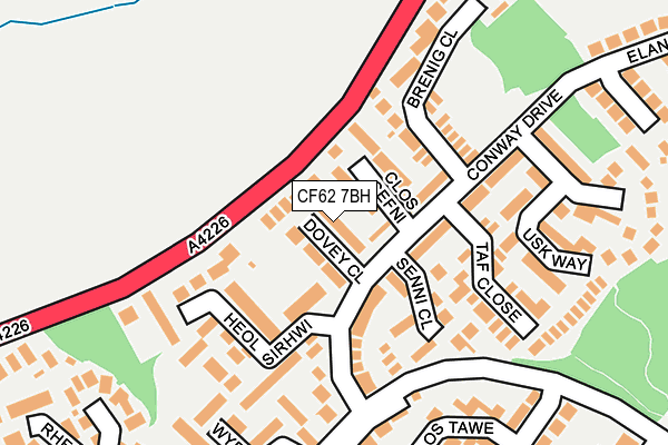 CF62 7BH map - OS OpenMap – Local (Ordnance Survey)