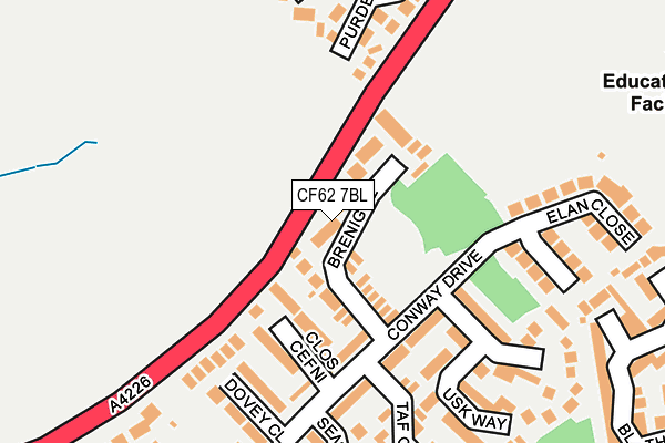 CF62 7BL map - OS OpenMap – Local (Ordnance Survey)