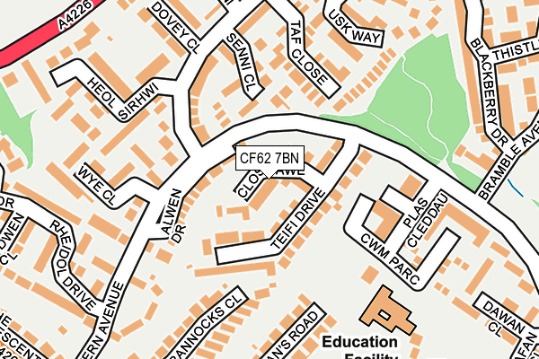 CF62 7BN map - OS OpenMap – Local (Ordnance Survey)