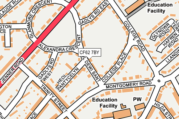 CF62 7BY map - OS OpenMap – Local (Ordnance Survey)