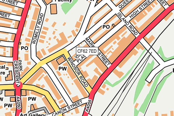 CF62 7ED map - OS OpenMap – Local (Ordnance Survey)