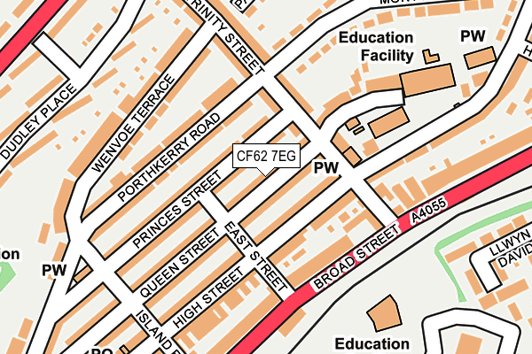 CF62 7EG map - OS OpenMap – Local (Ordnance Survey)