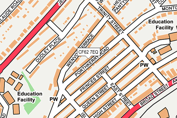 CF62 7EQ map - OS OpenMap – Local (Ordnance Survey)