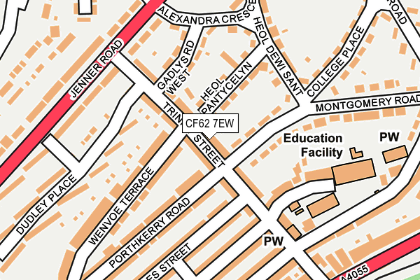 CF62 7EW map - OS OpenMap – Local (Ordnance Survey)