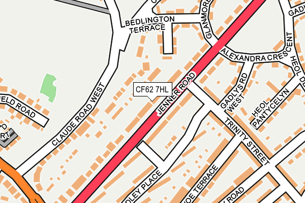 CF62 7HL map - OS OpenMap – Local (Ordnance Survey)