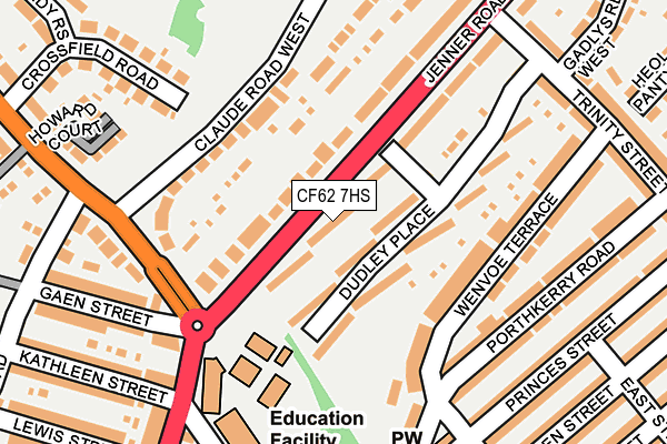 CF62 7HS map - OS OpenMap – Local (Ordnance Survey)