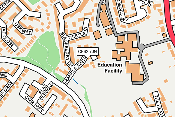 CF62 7JN map - OS OpenMap – Local (Ordnance Survey)