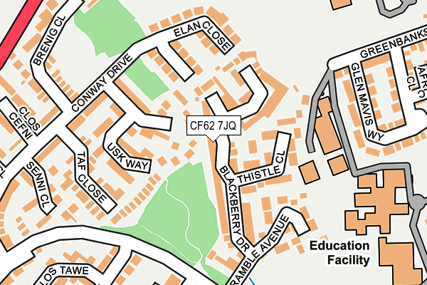 CF62 7JQ map - OS OpenMap – Local (Ordnance Survey)