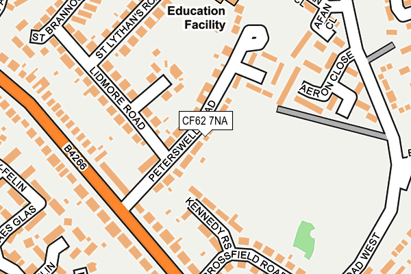 CF62 7NA map - OS OpenMap – Local (Ordnance Survey)