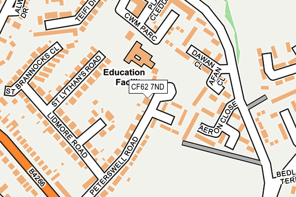 CF62 7ND map - OS OpenMap – Local (Ordnance Survey)