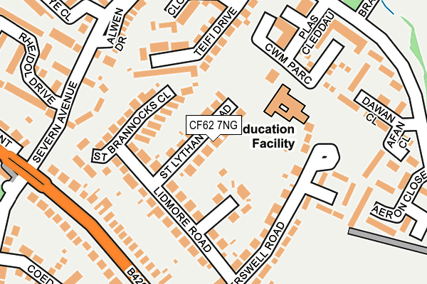 CF62 7NG map - OS OpenMap – Local (Ordnance Survey)