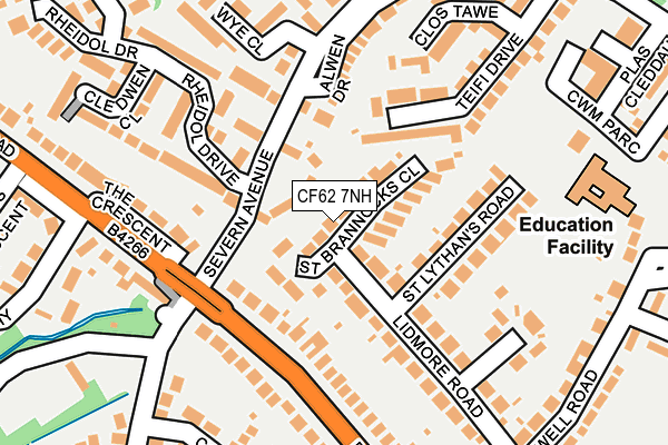 CF62 7NH map - OS OpenMap – Local (Ordnance Survey)