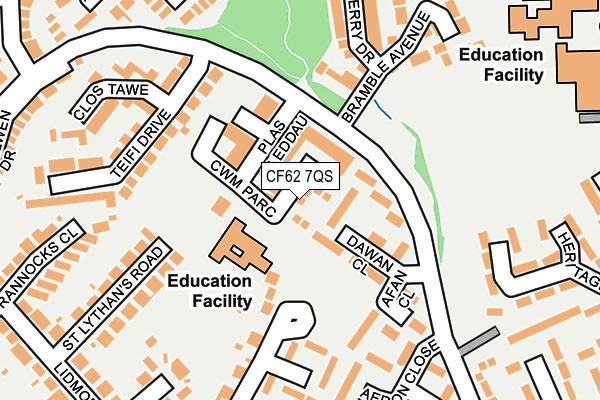 CF62 7QS map - OS OpenMap – Local (Ordnance Survey)