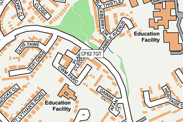 CF62 7QT map - OS OpenMap – Local (Ordnance Survey)