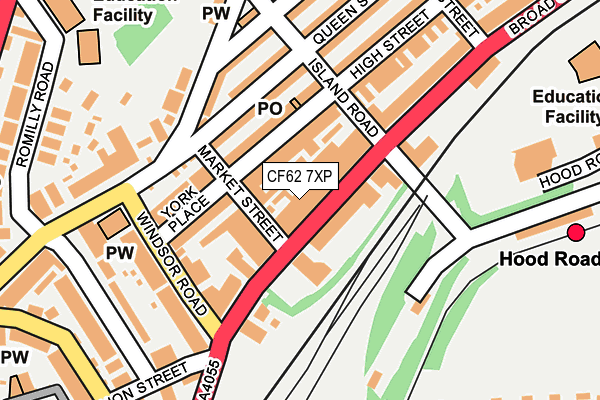 CF62 7XP map - OS OpenMap – Local (Ordnance Survey)