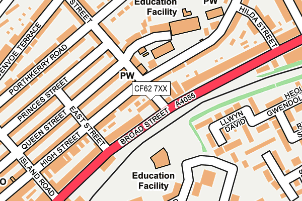 CF62 7XX map - OS OpenMap – Local (Ordnance Survey)