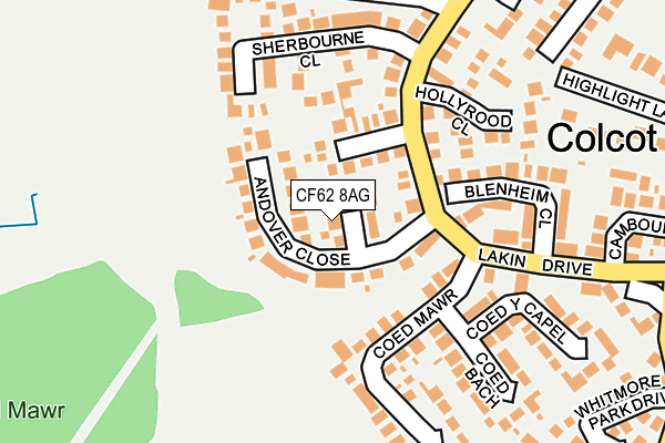 CF62 8AG map - OS OpenMap – Local (Ordnance Survey)