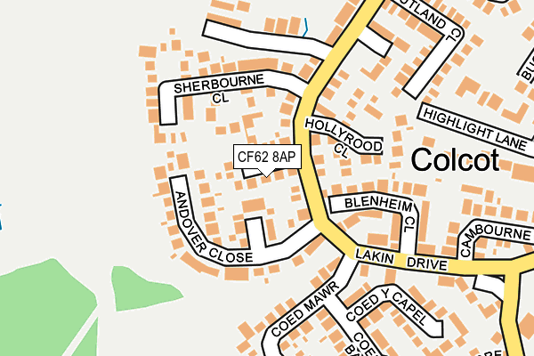 CF62 8AP map - OS OpenMap – Local (Ordnance Survey)