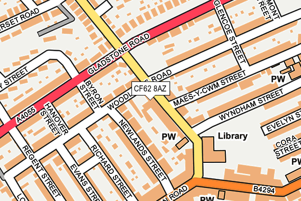 CF62 8AZ map - OS OpenMap – Local (Ordnance Survey)