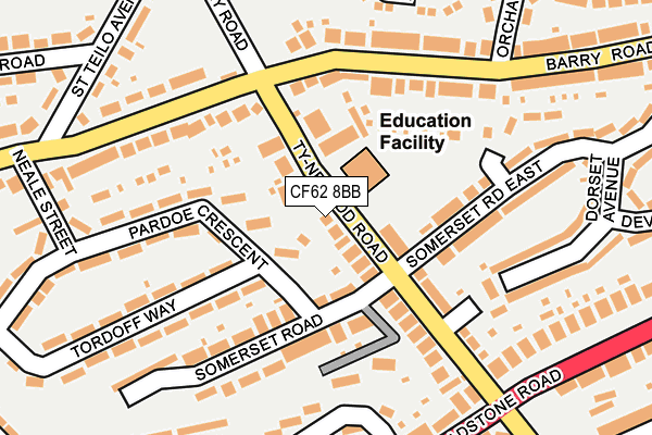 CF62 8BB map - OS OpenMap – Local (Ordnance Survey)