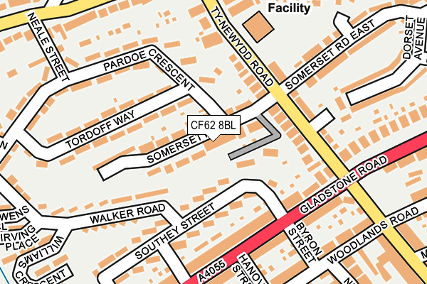CF62 8BL map - OS OpenMap – Local (Ordnance Survey)