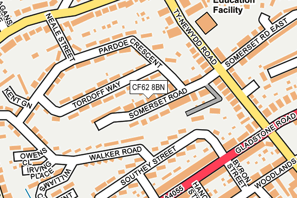 CF62 8BN map - OS OpenMap – Local (Ordnance Survey)