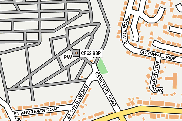 CF62 8BP map - OS OpenMap – Local (Ordnance Survey)