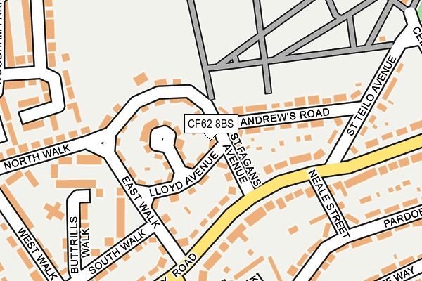 CF62 8BS map - OS OpenMap – Local (Ordnance Survey)