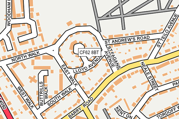 CF62 8BT map - OS OpenMap – Local (Ordnance Survey)