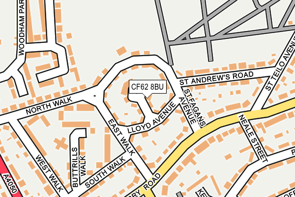 CF62 8BU map - OS OpenMap – Local (Ordnance Survey)